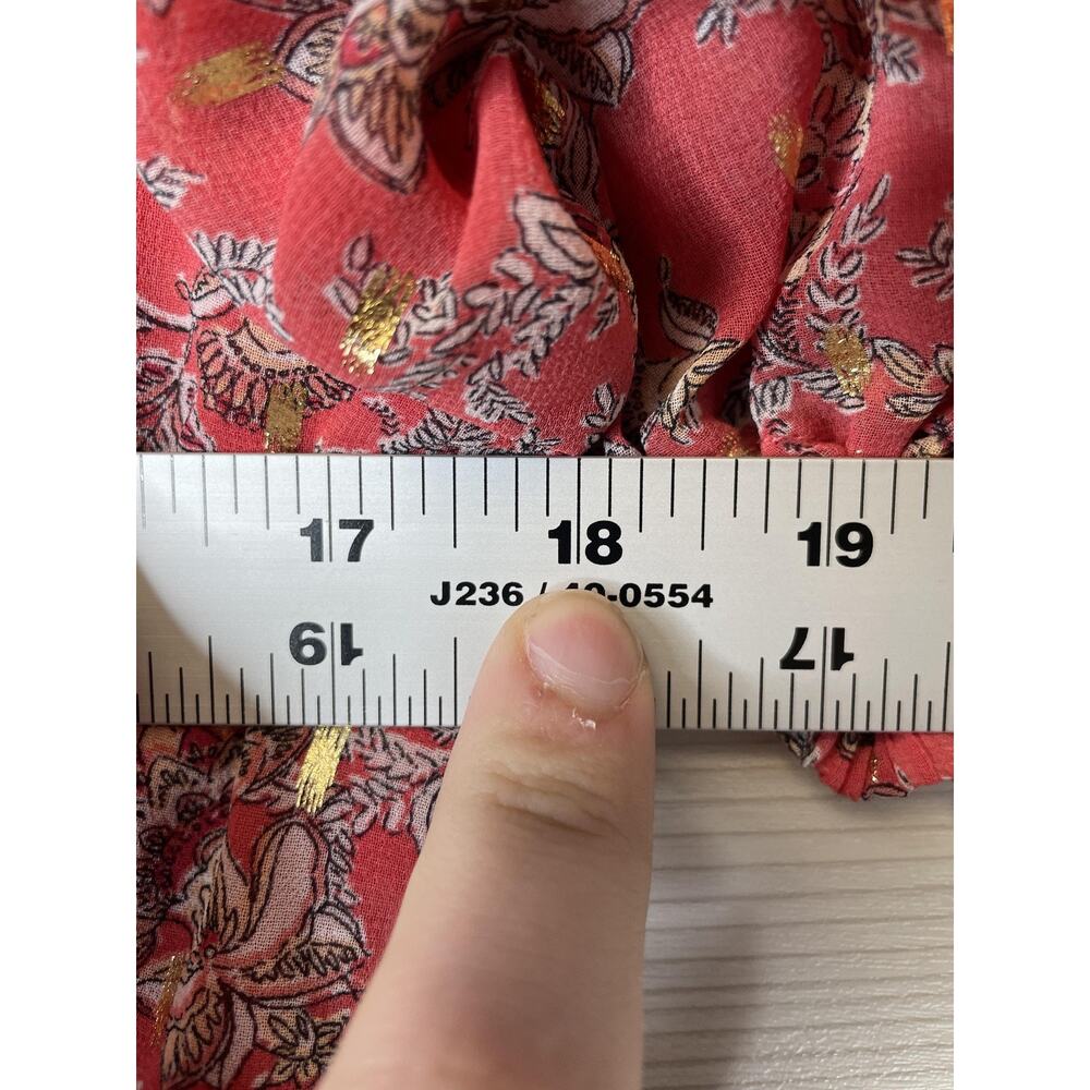 City Studio Juniors Red Floral Wrap Puff Sleeve Boho Sundress 2539-VG5A M - Picture 6 of 12